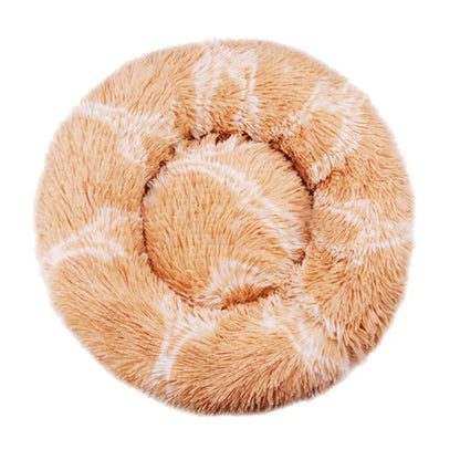 Lit rond en peluche super doux pour animaux de compagnie, lit de 40cm à 90cm