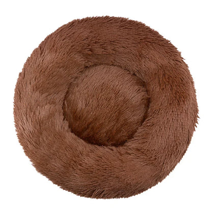 Lit rond en peluche super doux pour animaux de compagnie, lit de 40cm à 90cm