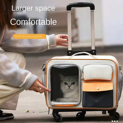 Valises de transport pour petits chiens et chats. Peu être utiliser comme sacs valise pour chat. Qualité au de gamme et transport de nos compagnons très stable ainsi que confortable pour d'agréable voyage.