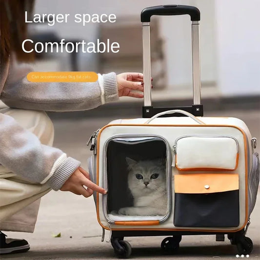Valises de transport pour petits chiens et chats. Peu être utiliser comme sacs valise pour chat. Qualité au de gamme et transport de nos compagnons très stable ainsi que confortable pour d'agréable voyage.