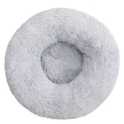 Lit rond en peluche super doux pour animaux de compagnie, lit de 40cm à 90cm
