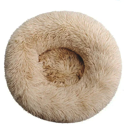 Lit rond en peluche super doux pour animaux de compagnie, lit de 40cm à 90cm
