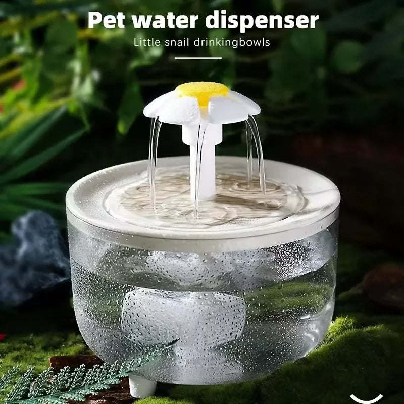 Fontaine à eau automatique pour animaux de compagnie, bol filtrant pour chat, distributeur d'eau électrique chargement via USB, 1200ml.