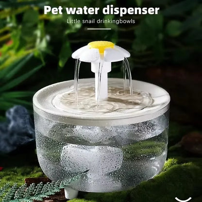 Fontaine à eau automatique pour animaux de compagnie, bol filtrant pour chat, distributeur d'eau électrique chargement via USB, 1200ml.