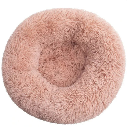 Lit rond en peluche super doux pour animaux de compagnie, lit de 40cm à 90cm