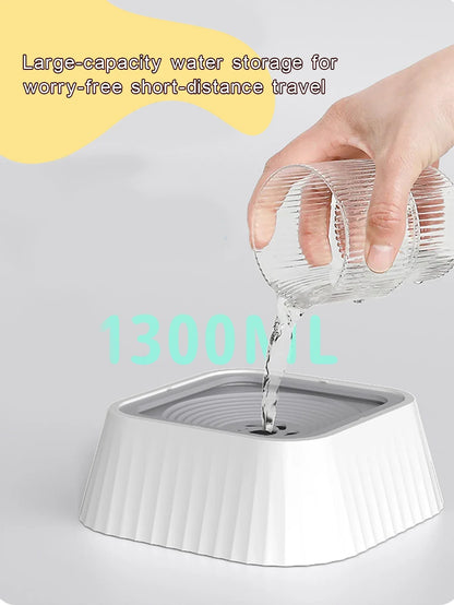 Fontaine d'eau pour animaux de compagnie avec plaques flottantes, bol d'eau sans déversement pour chien, anti-éclaboussures.