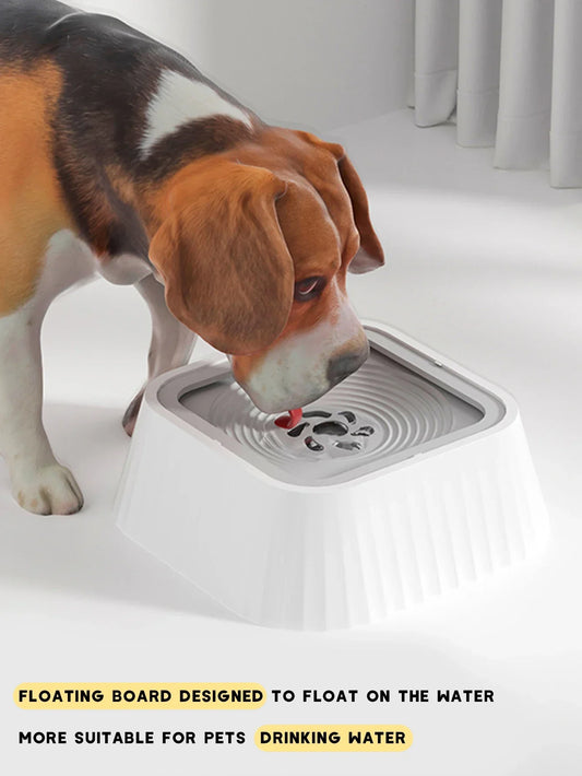 Fontaine d'eau pour animaux de compagnie avec plaques flottantes, bol d'eau sans déversement pour chien, anti-éclaboussures.