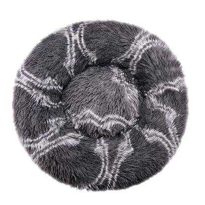Lit rond en peluche super doux pour animaux de compagnie, lit de 40cm à 90cm