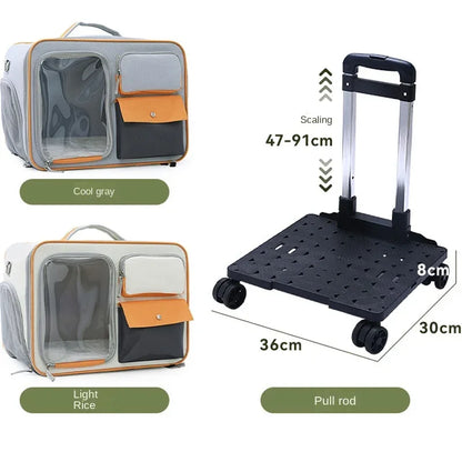 Valises de transport pour petits chiens et chats. Peu être utiliser comme sacs valise pour chat. Qualité au de gamme et transport de nos compagnons très stable ainsi que confortable pour d'agréable voyage.
