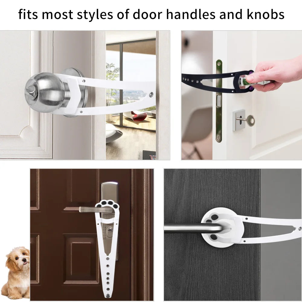 Loquet de support de porte pour chats et chiens, serrure de porte élastique et réglable.