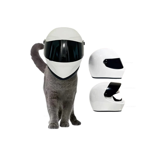 Casque intégral pour animaux de compagnie, casque de vélo pour le plein air ou pour moto pour chats et chiens.