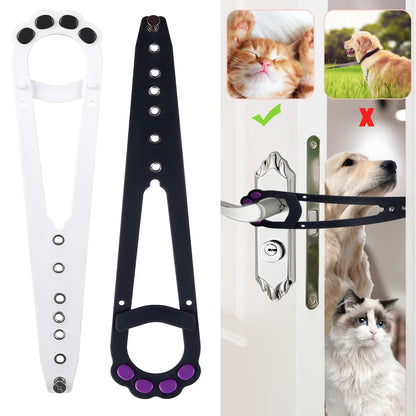 Loquet de support de porte pour chats et chiens, serrure de porte élastique et réglable.