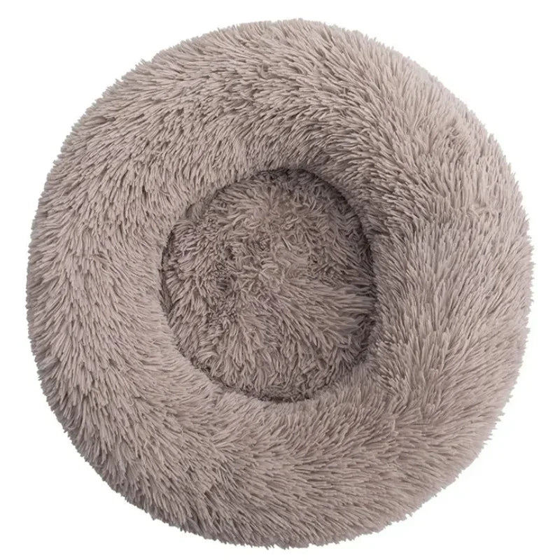 Lit rond en peluche super doux pour animaux de compagnie, lit de 40cm à 90cm