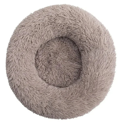 Lit rond en peluche super doux pour animaux de compagnie, lit de 40cm à 90cm