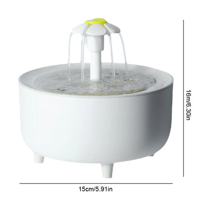Fontaine à eau automatique pour animaux de compagnie, bol filtrant pour chat, distributeur d'eau électrique chargement via USB, 1200ml.