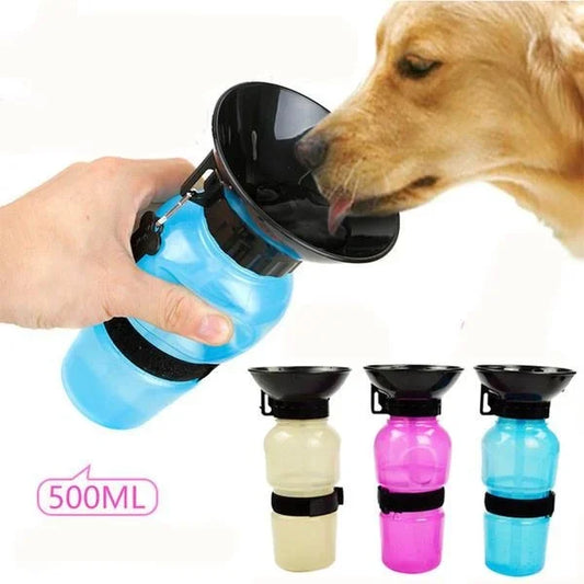 500ml extérieur Portable chien bouteille d'eau Extrusion grand chien voyage tasse d'eau potable mangeoire d'eau bol pour chien chat