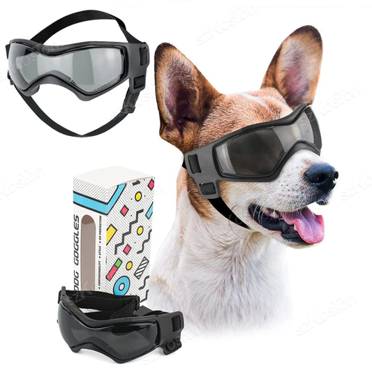 Accessoires pour animaux de compagnie. Protection UV extérieure lunettes de soleil pour chien de petite taille à moyenne. Sangles réglables.