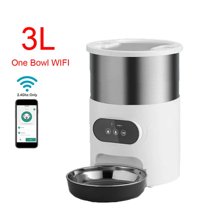 Mangeoire intelligent pour animaux de compagnie. Distributeur automatique ou non de nourriture pour chat et chien. Adapté aux chats et chiens de petite et moyenne taille, alimentation à distance via l'application.