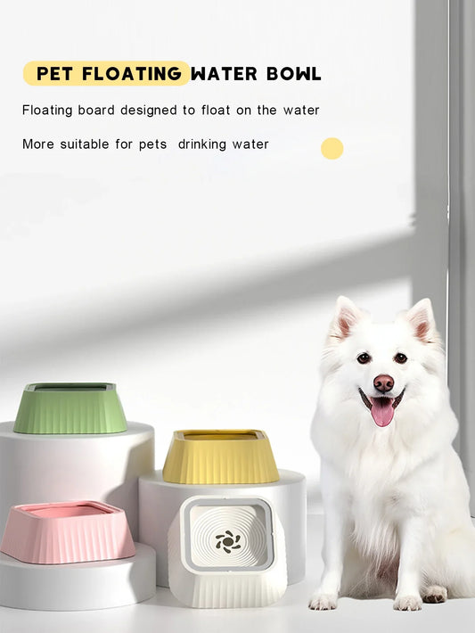 Fontaine d'eau pour animaux de compagnie avec plaques flottantes, bol d'eau sans déversement pour chien, anti-éclaboussures.