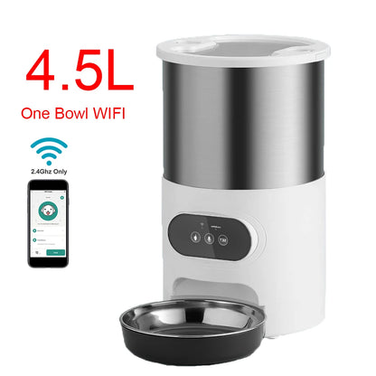 Mangeoire intelligent pour animaux de compagnie. Distributeur automatique ou non de nourriture pour chat et chien. Adapté aux chats et chiens de petite et moyenne taille, alimentation à distance via l'application.